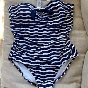NWT Tommy Bahama Sea Swell Tie Front One Piece S16